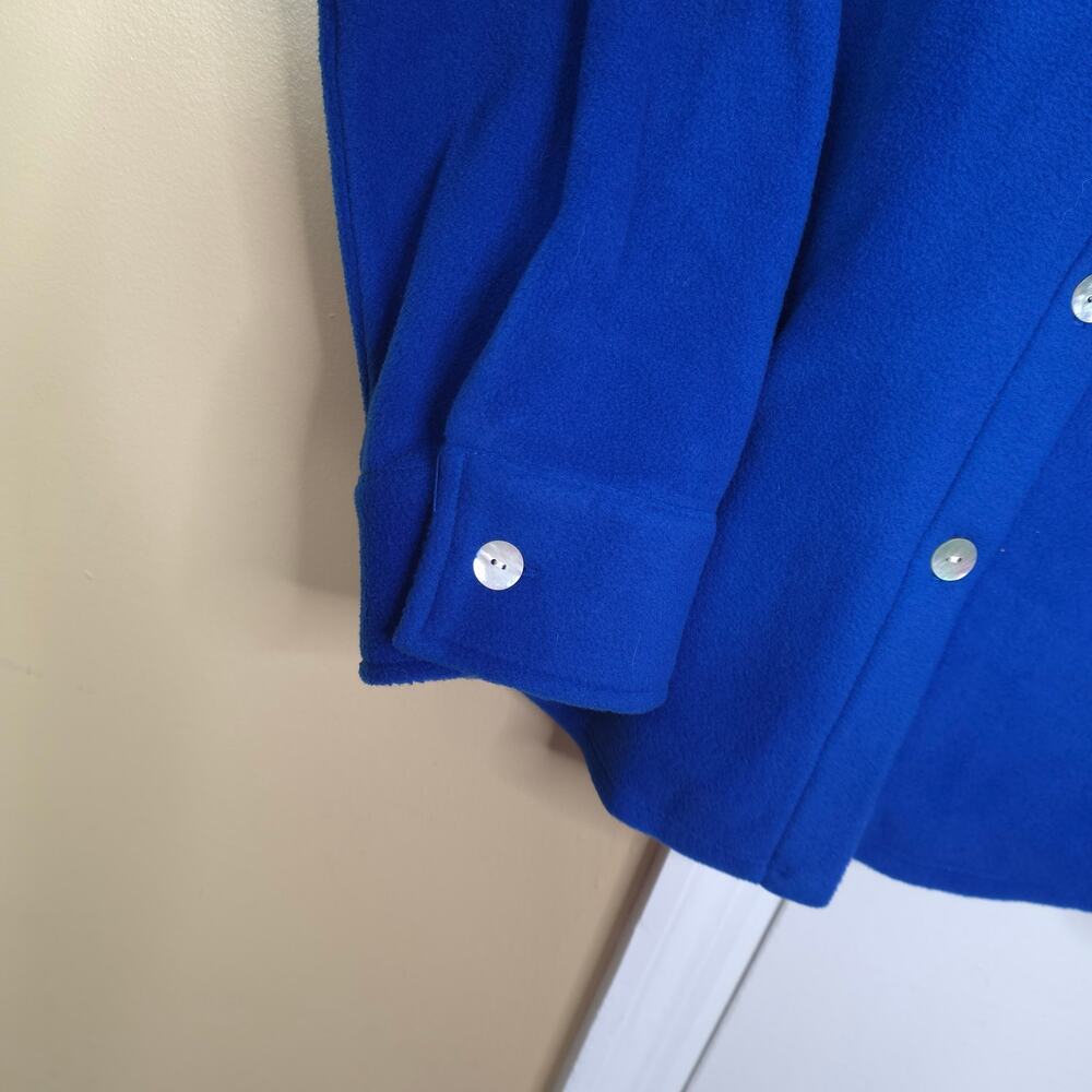 DONNI. Polar Fleece Shirt in Blueberry Size XXL - Picture 6 of 8